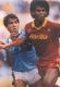Karl-Heinz Riedle e Aldair durante il derby tra Roma e Lazio della stagione 1991/1992